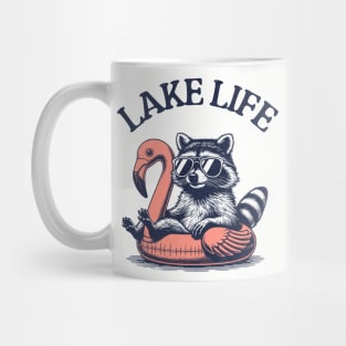 Lake LIfe Floating Raccoon Mug